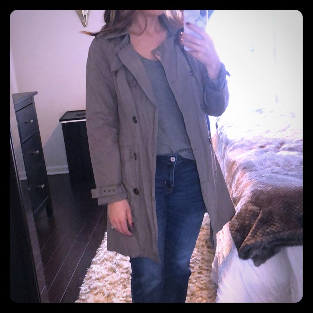 Gray trench coat
